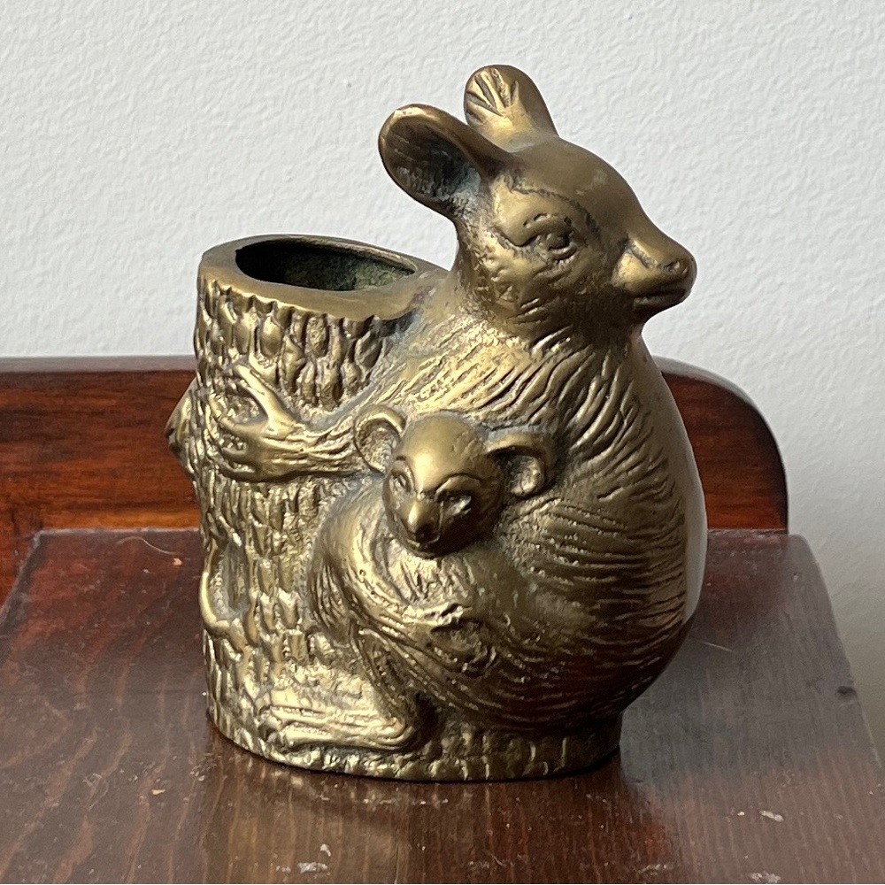 Brass Koala (Sloth) Incense Burner India